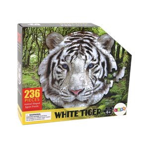 mamido Puzzle 236 dielov Tvar Hlavy Bieleho Tigra