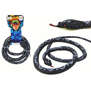 mamido Umelý Gumový Had Koralový Čierny PVC