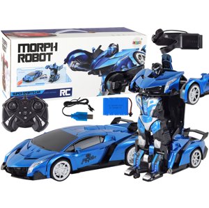 mamido Auto Robot Transformers 2v1 na diaľkové ovládanie RC 1:10 modrá