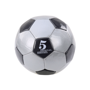 mamido Klasická futbalová lopta 24 cm veľkosť 5 šedá