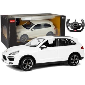 mamido Elektrické autíčko R/C Porsche Cayenne Rastar 1:14 Biele