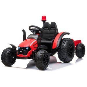 mamido Detský elektrický traktor s vlečkou Truck červený