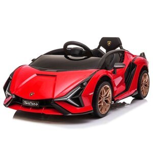 mamido Detské elektrické auto Lamborghini Sian červené