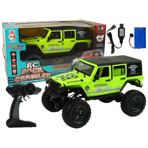 mamido Terénne auto na diaľkové ovládanie Rock Crawler 2,4 GHz 1:8 zelené