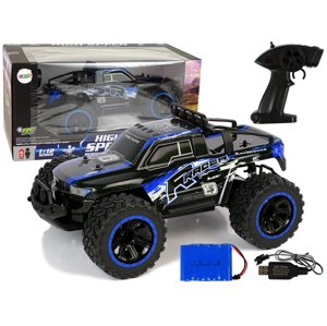 mamido Elektrické autíčko pre Jazdu mimo cesty R/C 2.4 G s tlmičmi 1:12 v Modrej farbe
