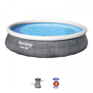 Bestway Bazén Bestway Fast Set 396 x 84 cm šedý