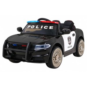 mamido Detské elektrické autíčko Super-Police čierne