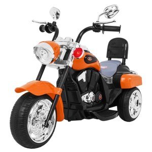 mamido Detská elektrická motorka Chopper oranžová