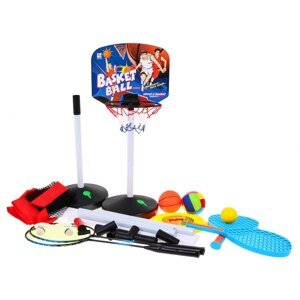 mamido Športové sada 5v1 basketbal, volejbal, bedminton, frisbee a rakety