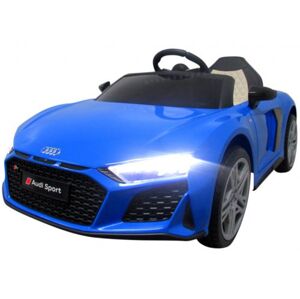 mamido Elektrické autíčko Audi R8 Sport v modrom prevedení, EVA kolesami a koženým ovládačom