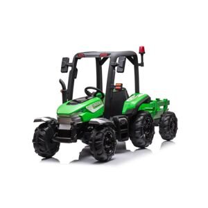 Mamido Mamido Detský elektrický traktor s prívesom 24V Blast 2x200W zelený