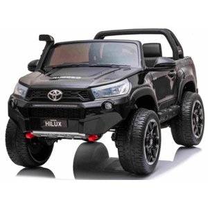 Mamido Mamido Detské elektrické autíčko Toyota Hilux 2x24V7Ah | 4x200W | 4x4 | pre 2 deti | ECO koža | EVA kolesá čierne