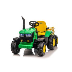 Mamido Mamido Detský elektrický traktor s vlečkou 12V 7Ah zelený