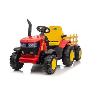 Mamido Mamido Detský elektrický traktor s vlečkou 12V 7Ah červený