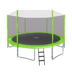 mamido Trampolína + ochranná sieť + rebrík 366 cm zelená