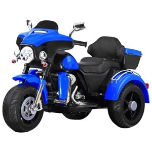mamido Detská elektrická motorka Chopper Shine modrá