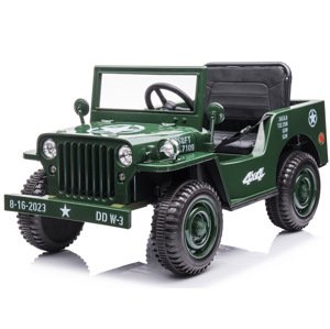 mamido Detský elektrický jeep Willys Star 4x4 tmavo zelený