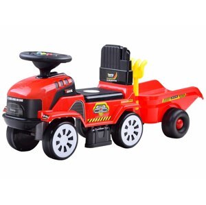mamido Detské odrážadlo traktor Truck s prívesom červené