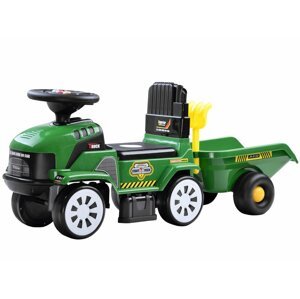 mamido Detské odrážadlo traktor Truck s prívesom zelené