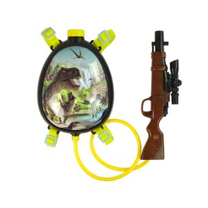 mamido Detská vodná pištoľ Dino so zásobníkom v batohu zelená