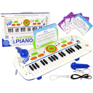 mamido Detský elektrický keyboard s mikrofónom a notami