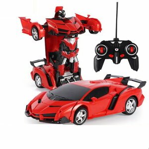mamido Auto Robot Transformers 2v1 na diaľkové ovládanie RC červený