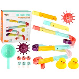 mamido Hra Bath Toy Track Slide Duck Set 44 kusov
