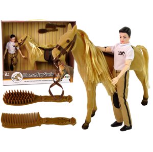 mamido Figúrka jazdca s béžovým koňom