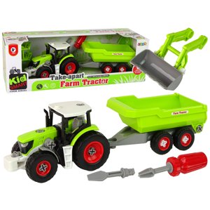 mamido Konštrukčný traktor s návesom zelený
