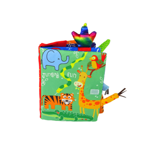 mamido Detská látková knižka zvieratká v džungli