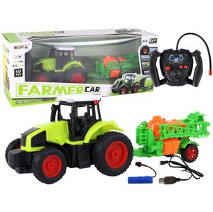 mamido Traktor s postrekovačom na diaľkové ovládanie R/C 1:16