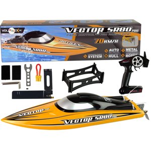 mamido Motorový čln na diaľkové ovládanie R/C ARTR SR 80 PRO žltý
