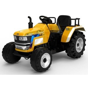 mamido Detský elektrický traktor Mahindra XXL žltý