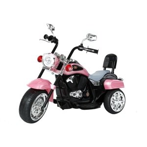 mamido Detská elektrická motorka Chopper ružová