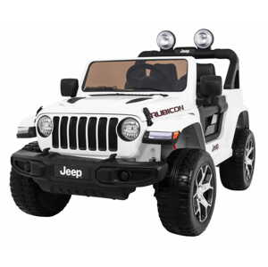 mamido Elektrické autíčko Jeep Wrangler Rubicon 4x4 biele