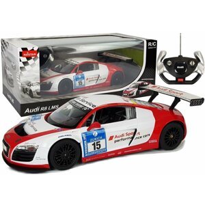 Rastar Rastar Auto na diaľkové ovládanie R / C Audi R8 LMS 1:14 bielo-červené