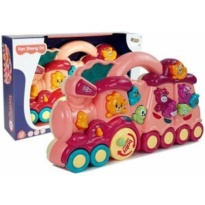 mamido Detská interaktívne lokomotíva ružová