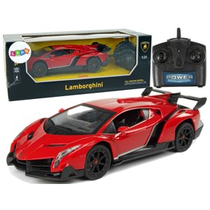 mamido Športové auto na diaľkové ovládanie RC Lamborghini Veneno 1:24 červené