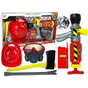 mamido Set hasiči hasiči voda hasiaci prístroj maska helma červená