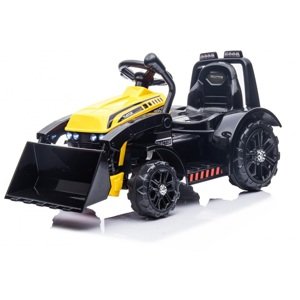 mamido Detský elektrický traktor G320 s radlicou žltý