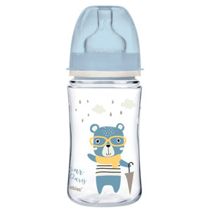 Antikoliková fľaša Canpol Babies Easy Start - Bonjour modrá, 240 ml