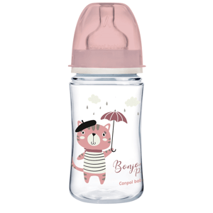 Antikoliková fľaša Canpol Babies Easy Start - Bonjour ružová, 240 ml