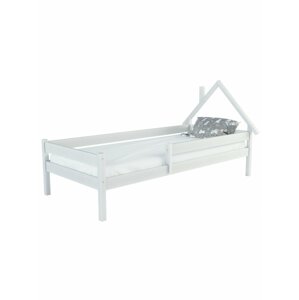 Detská posteľ biela Domček s komínom- rôzne rozmery Veľkosť: 180x80