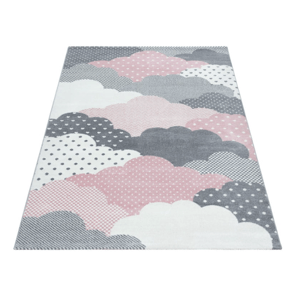 Mombi Detský ružový koberec Oblaky - rôzne rozmery Koberec: 120x170 cm