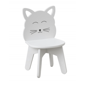 Detská stolička Mačička biela