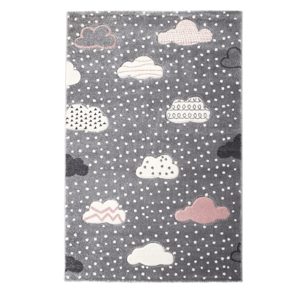 Mombi Detský sivý koberec Happy Clouds - Rôzne rozmery Koberec: 120x170 cm