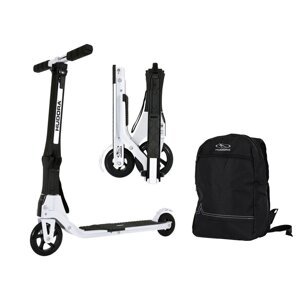 mamido  Kolobežka Hudora Big Wheel 205 Tour skladací biela + Darček + BATOH ZDARMA