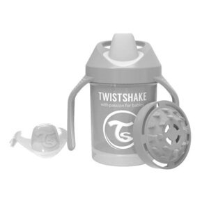 TwistShake  TwistShake nepriepustný učiaci hrnček 230ml pastel grey