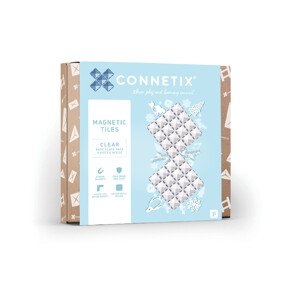 Connetix  Connetix Tiles - Magnetická Stavebnica Priehľadná Základne 2 ks