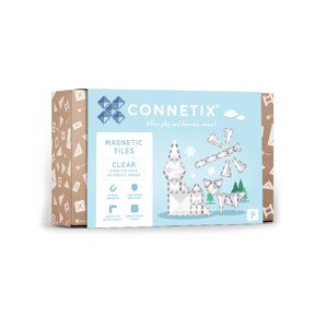 Connetix  Connetix Tiles - Magnetická Stavebnica Priehľadná Štartovací Set 34 ks